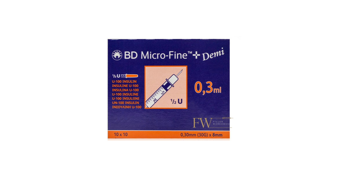 1 x BOX - BD Micro Fine Plus 0.3ml 30G 8mm x 100
